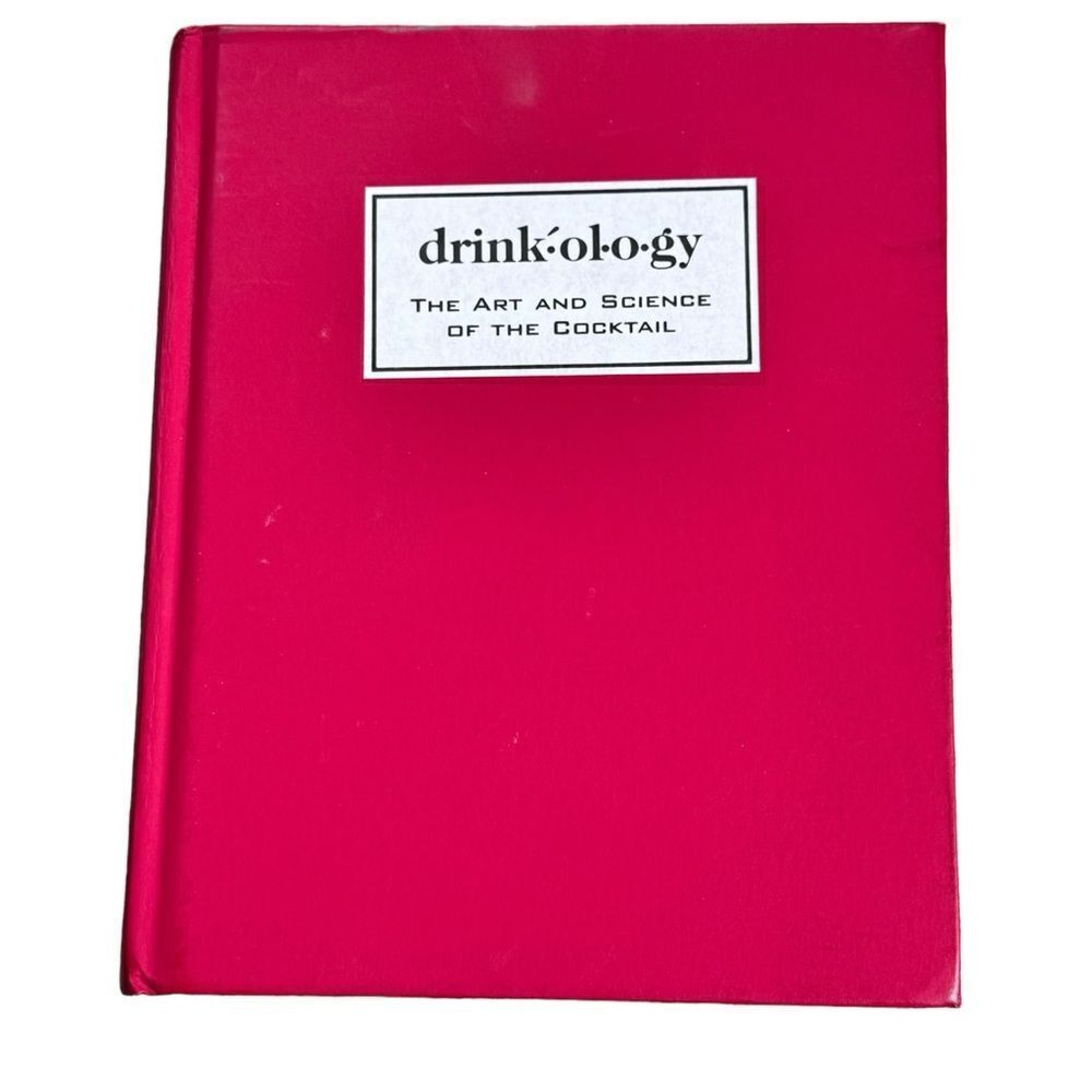 Drinkology The Art and Science of the Cocktail Red Hardcover Book.